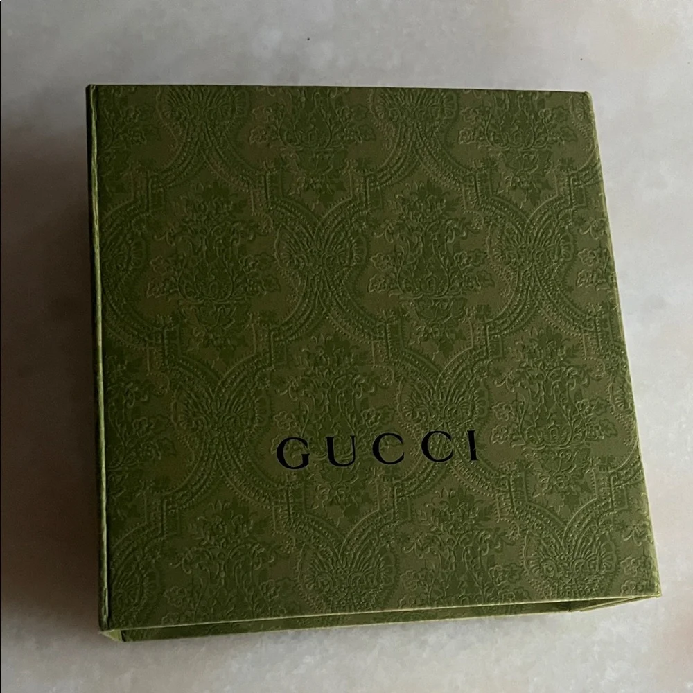 Gucci Olive Embossed DAMASK Gift Box OR STORAGE HOME DECOR